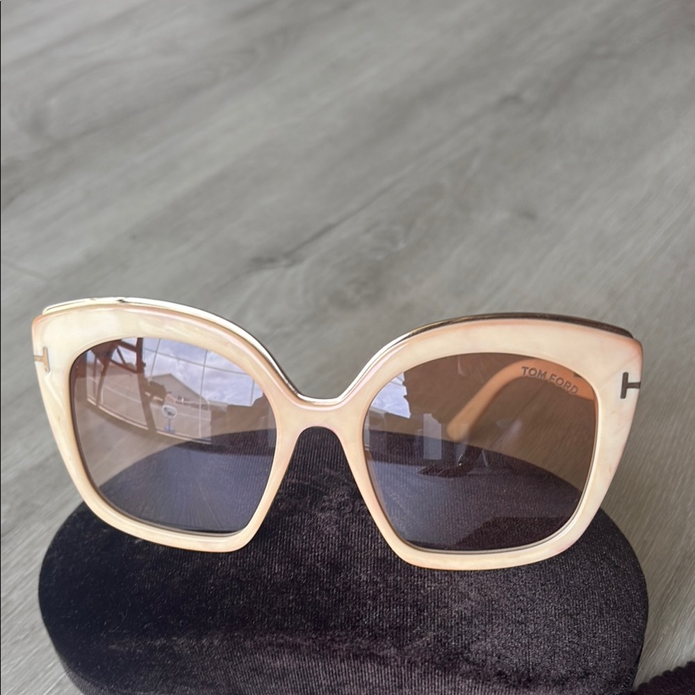 Tom Ford Cream Oversized Sunglasses